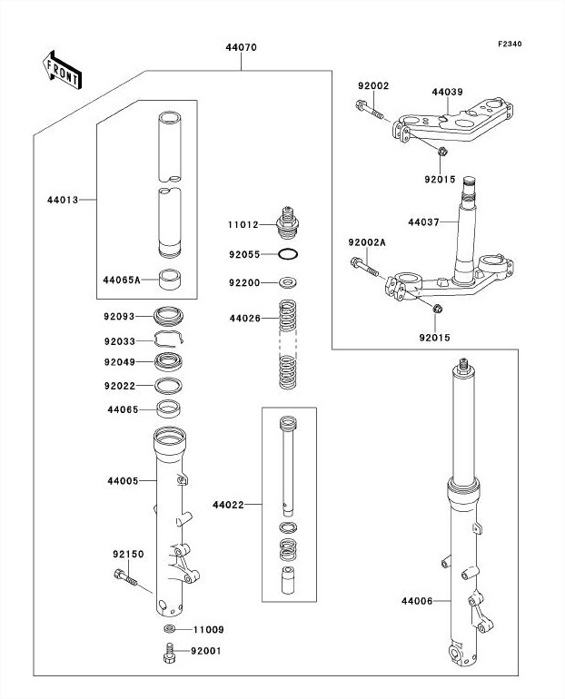 44005134010 PIED DE FOURCHE GAUCHE GTR 1000