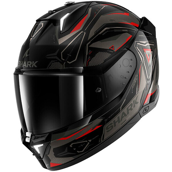 Shark Casque Skwal i3 Linik Noir Brillant / Gris / Rouge